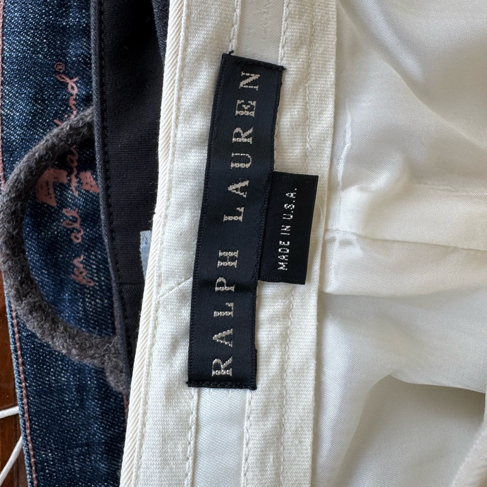 Ralph Lauren Cream Straight-Leg Trousers - Picture 4 of 7